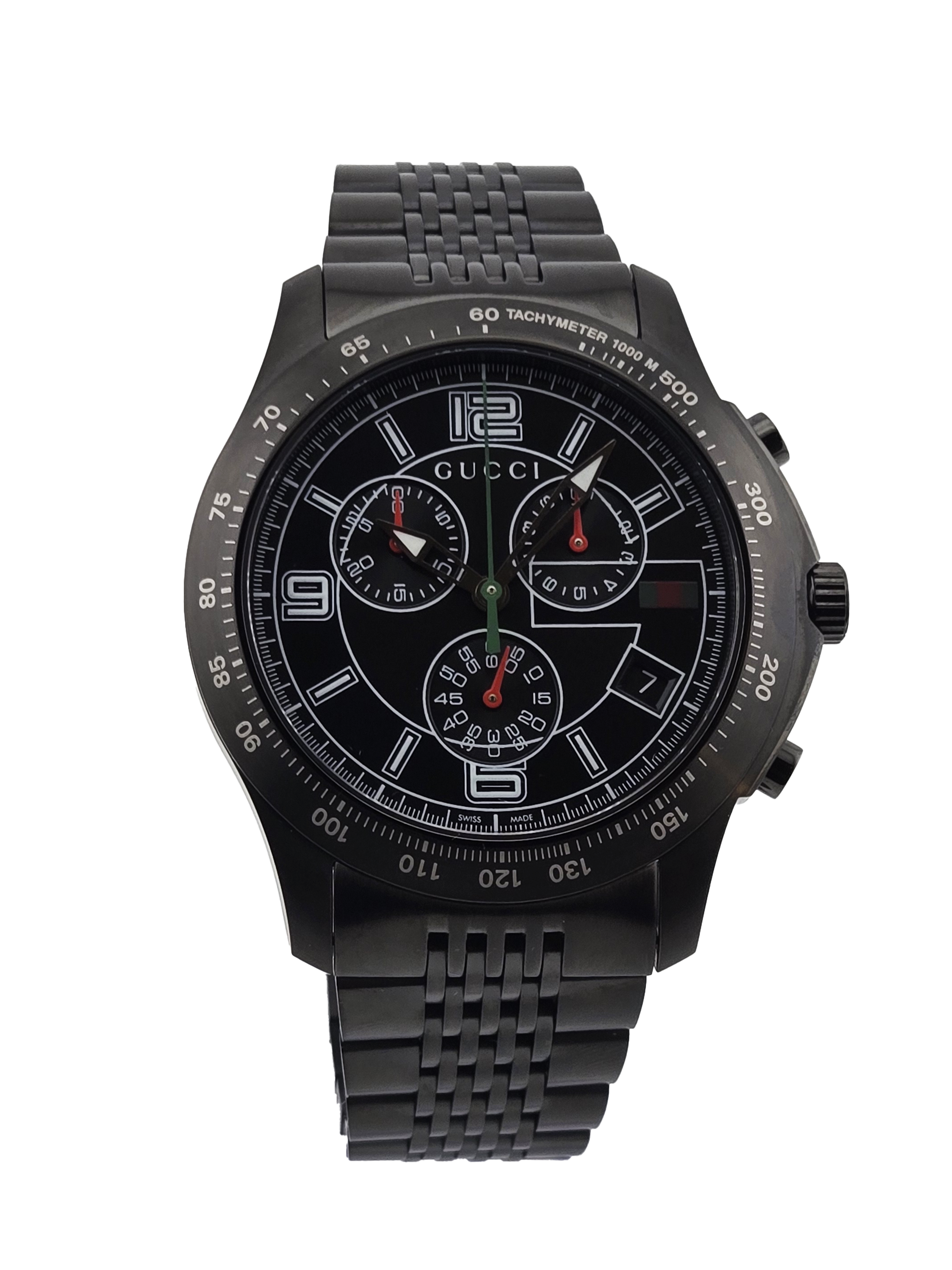 Gucci G-Timeless YA126217 Men's Chronograph Black Steel Watch Gucci G-Timeless YA126217 Men's Chronograph Black Steel Watch