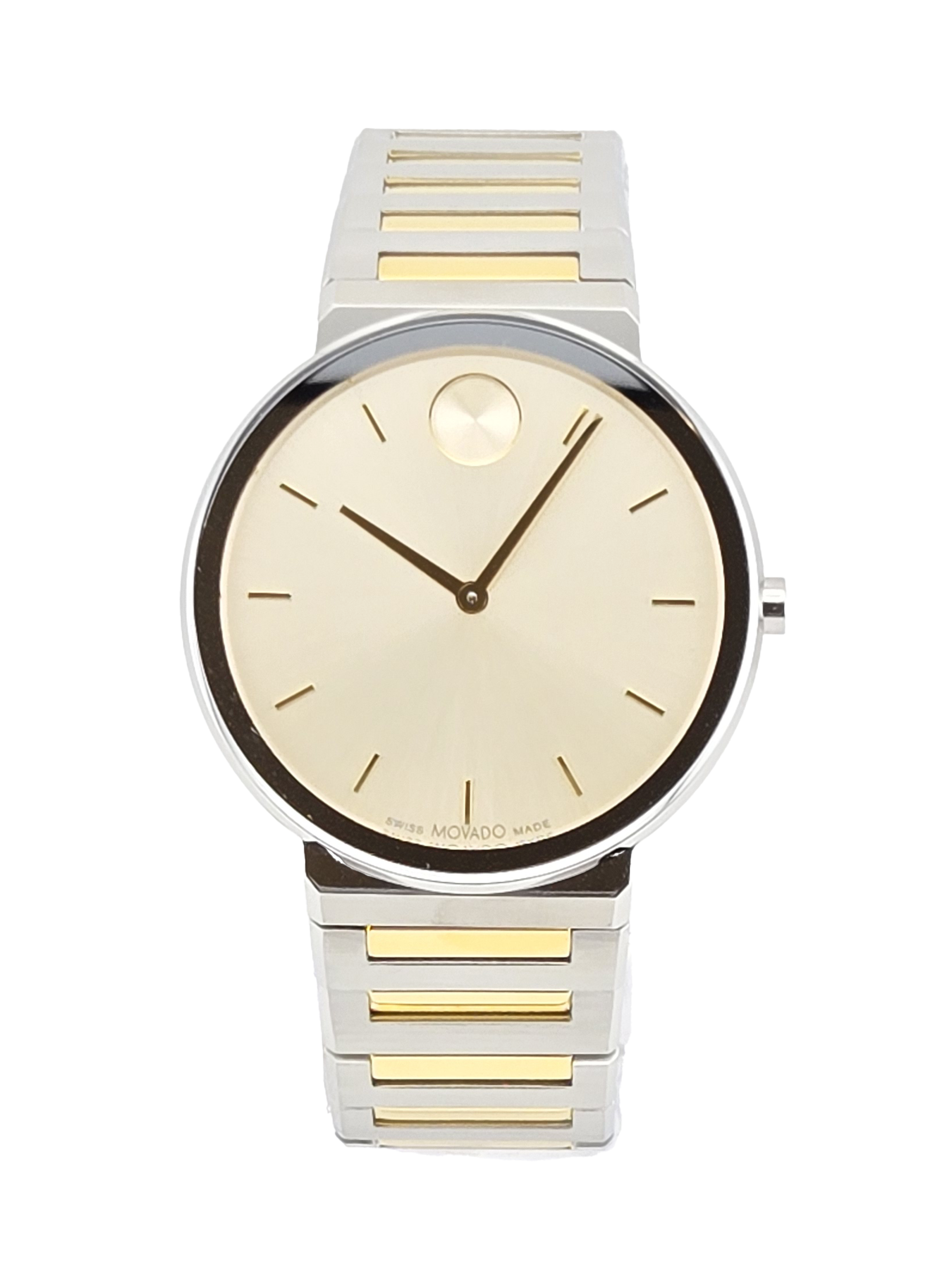 Movado Bold Horizon 3601075 Taupe Dial Two Tone Men's Watch – New