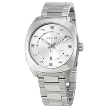 Gucci GG2570 YA142308 Men's Silver Logo Dial Watch