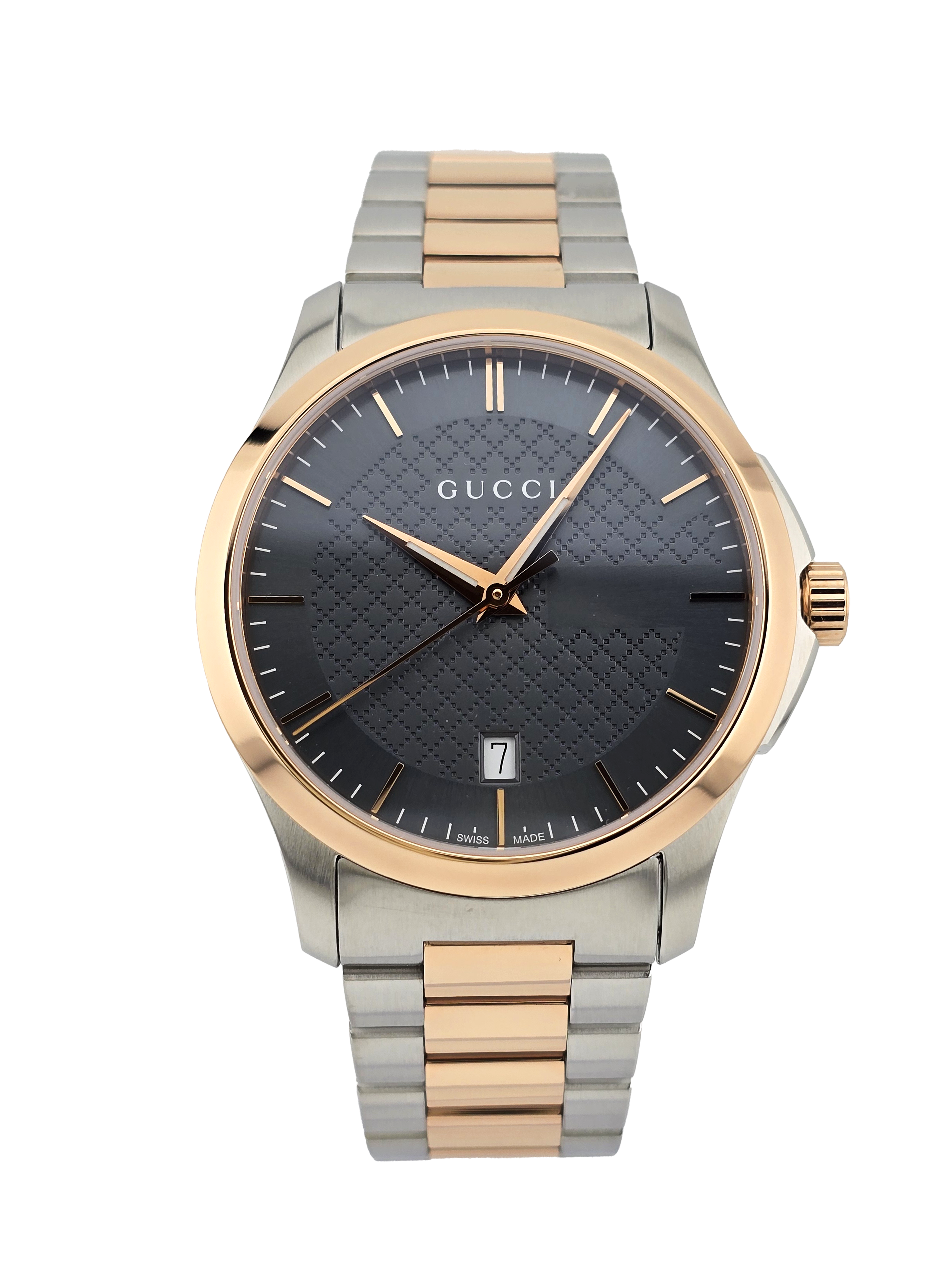 YA−MAN IS-101N GOLD Gucci G-Timeless 38 mm Two Tone Gold Steel Mens Watch YA126450