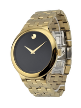 Movado Veturi 0607417 Men's Black Dial Gold Bracelet Watch
