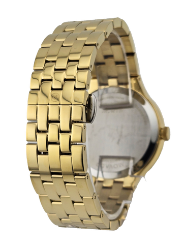 Movado Veturi 0607417 Men's Black Dial Gold Bracelet Watch