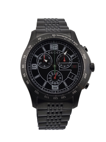 Gucci G-Timeless YA126217 Men's Chronograph Black Steel Watch