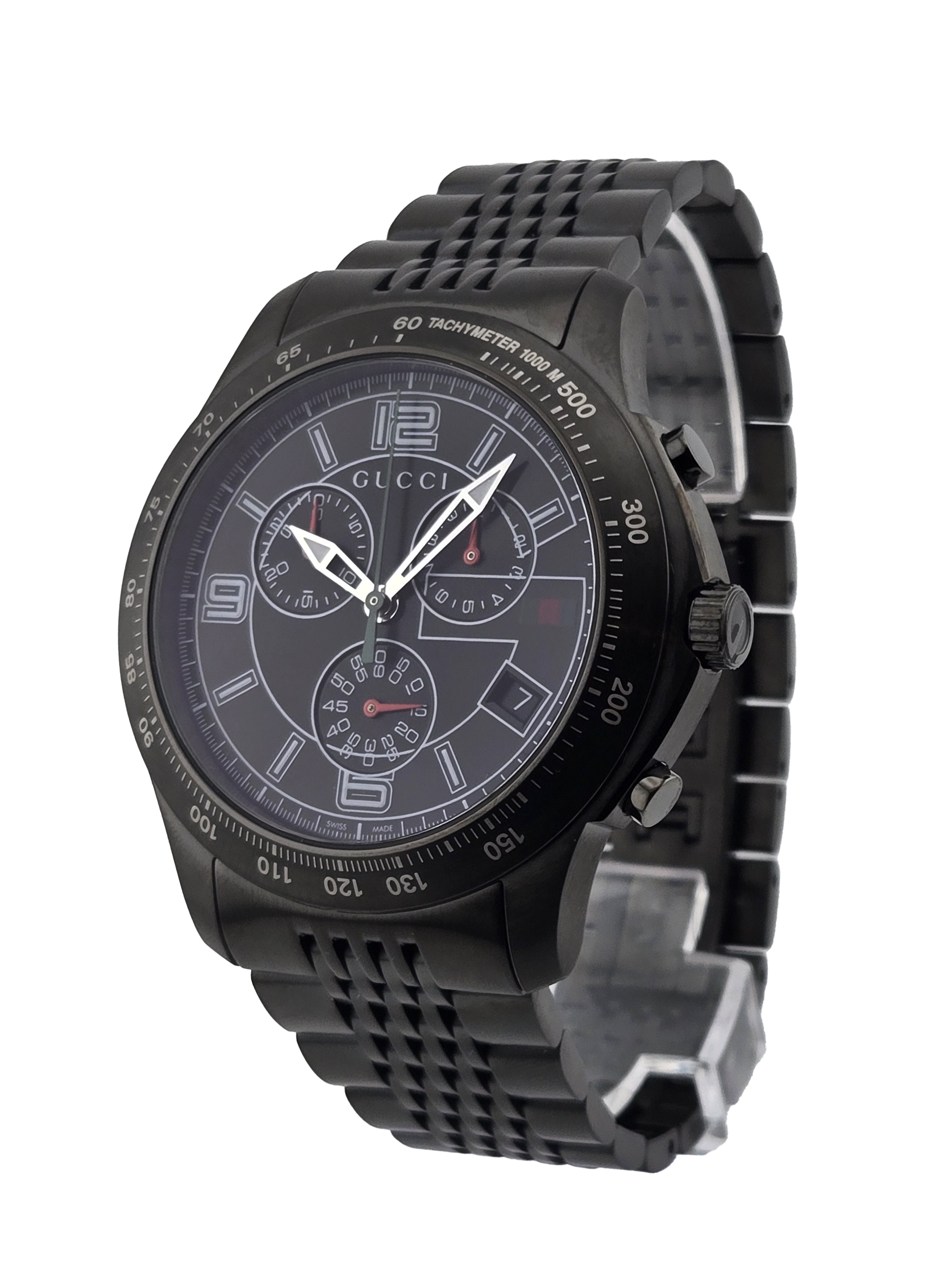 Gucci G-Timeless YA126217 Men's Chronograph Black Steel Watch Gucci G-Timeless YA126217 Men's Chronograph Black Steel Watch