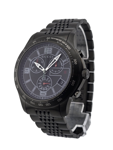 Gucci G-Timeless YA126217 Men's Chronograph Black Steel Watch
