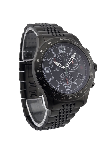 Gucci G-Timeless YA126217 Men's Chronograph Black Steel Watch
