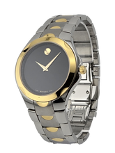 Movado Luno Sport 0606906 Men’s Black Dial  Two Tone Watch