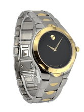 Movado Luno Sport 0606906 Men’s Black Dial  Two Tone Watch
