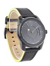 Movado Bold Verso 3600696 Men's Black Dial Leather Band Watch