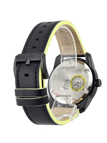 Movado Bold Verso 3600696 Men's Black Dial Leather Band Watch