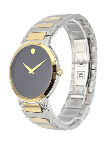 Movado Temo 0607293 Men's Black Dial Two Tone Swiss Watch
