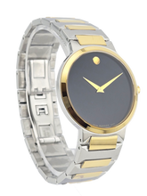 Movado Temo 0607293 Men's Black Dial Two Tone Swiss Watch