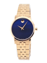 Movado Museum Classic 0607354 Women's Blue MOP Dial Swiss Watch