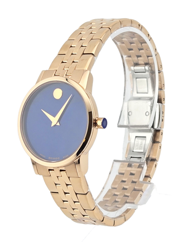 Movado Museum Classic 0607354 Women's Blue MOP Dial Swiss Watch
