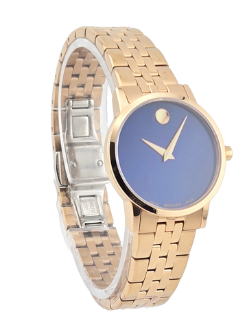 Movado Museum Classic 0607354 Women's Blue MOP Dial Swiss Watch