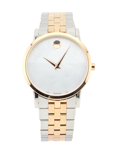 Movado Museum Classic 0607629 Women's MOP Dial Two Tone Watch