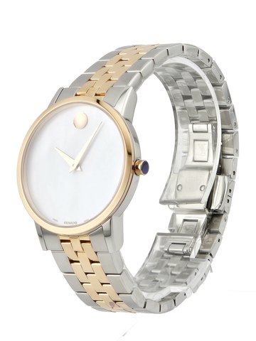 Movado Museum Classic 0607629 Women's MOP Dial Two Tone Watch