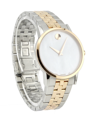 Movado Museum Classic 0607629 Women's MOP Dial Two Tone Watch