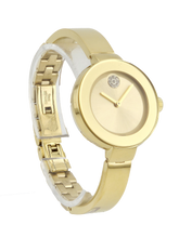 Movado Bold 3600201 Women's Gold Dial Stainless Steel Bangle Watch