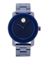 Movado Bold Evolution 3600805 Women's Blue Dial Ceramic Bracelet Watch