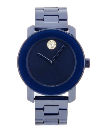 Movado Bold Evolution 3600805 Women's Blue Dial Ceramic Bracelet Watch