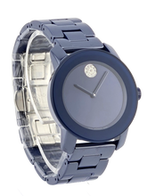 Movado Bold Evolution 3600805 Women's Blue Dial Ceramic Bracelet Watch