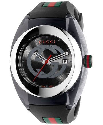 Gucci Sync XXL YA137101 Men's Black Rubber Strap Watch