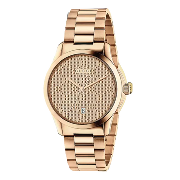 Gucci G-Timeless YA126482 Men's Rose Gold Dial Watch
