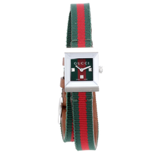 Gucci G-Frame YA128528 Women's Green and Red Dial Watch