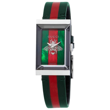 Gucci G-Frame YA147408 Women's Green and Red Watch