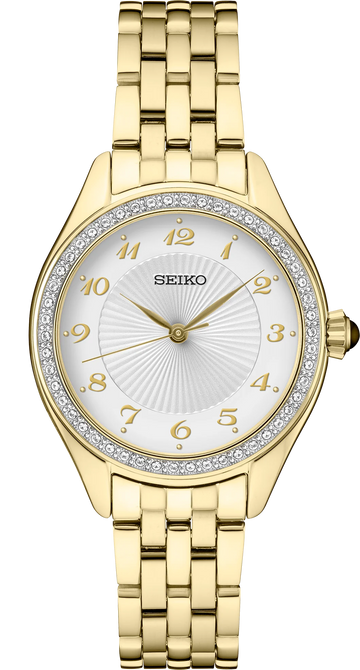 Seiko Essential SUR394 Women's Swarovski Crystal Bezel Watch