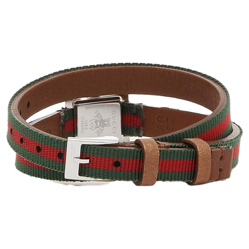 Gucci G-Frame YA128528 Women's Green and Red Dial Watch