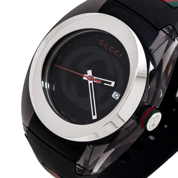 Gucci Sync XXL YA137101 Men's Black Rubber Strap Watch