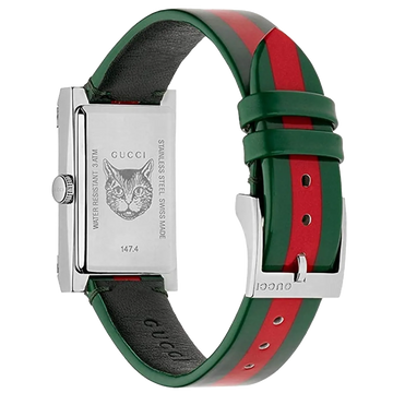 Gucci G-Frame YA147408 Women's Green and Red Watch