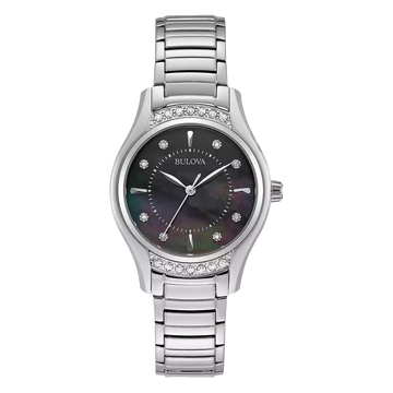 Bulova 96R242 Women’s Black Mother of Pearl Watch