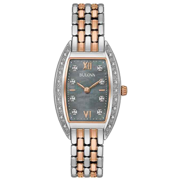 Bulova Tonneau 98R232 Women’s Diamond Two Tone Watch